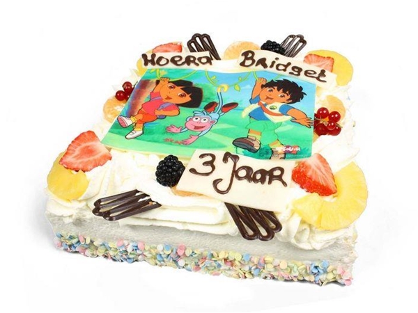 Foto / bedrijfslogo taart