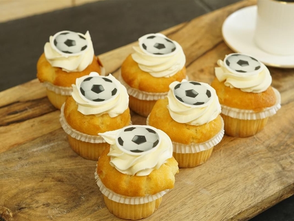 Cupcakes met eigen logo (4 stuks)