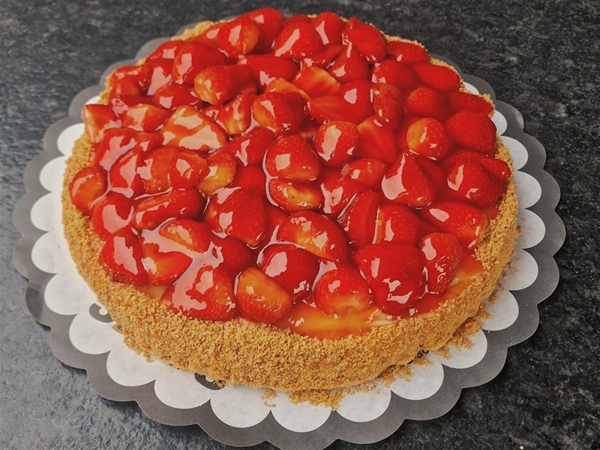 Aardbei biscuit